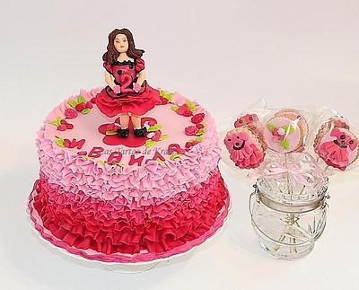 pink ruffle cake - Cake by Cake boutique by Krasimira Novacheva