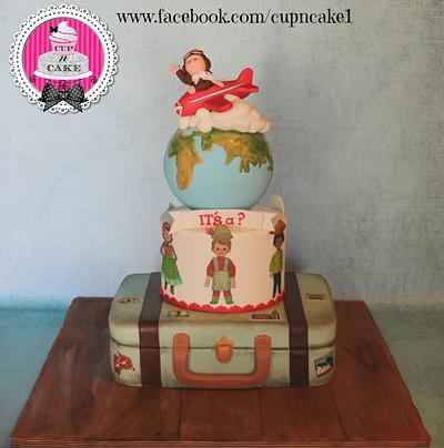 Little traveler baby shower cake - Cake by Danielle Lechuga