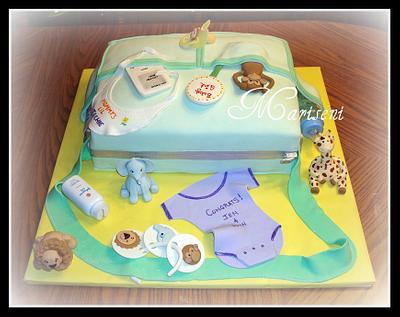 Jungle Themed Diaper Bag Cake - Cake by Slice of Sweet Art