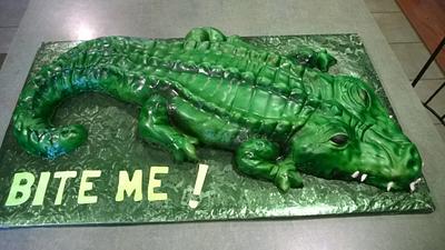 Alligator for Grandma - Cake by lori 