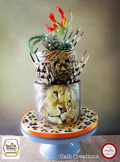African Birthday Cake  - Cake by Calli Creations