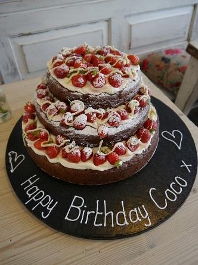 Happy Birthday Coco Cafe - Cake by Linda Anderson
