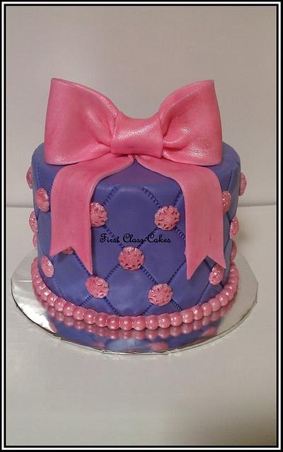 Pink & Purple Quilted Cake - Cake by First Class Cakes