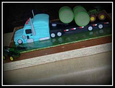 Grooms Hay Hauling Truck - Cake by SassyCakesandMore