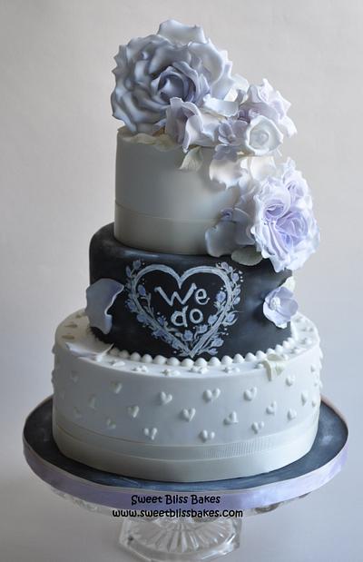 Chalkboard Wedding Cake - Cake by Rachel Leah