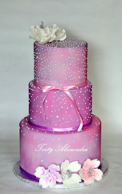 Wedding cake burgundy  - Cake by Torty Alexandra