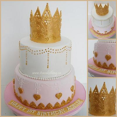 Fancy Princess Crown 1st Birthday - Cake by It's a Cake Thing 