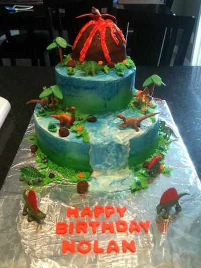 Dinosaur Waterfall - Cake by Dawn Henderson
