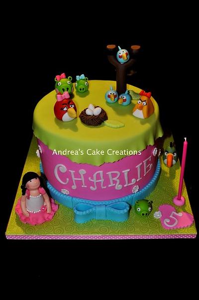 Angry Birds - Cake by Andrea'sCakeCreations