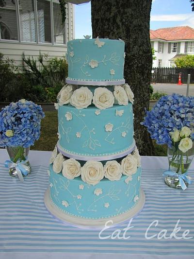 Blue Wedding Cake - Cake by Eat Cake