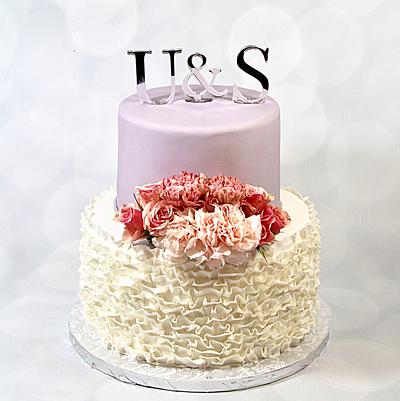 Ruffle engagement cake  - Cake by soods