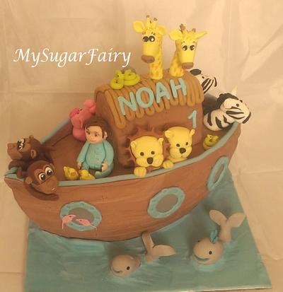 Baby Noah and his Ark - Cake by MySugarFairyCakes