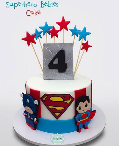 Torta Superhéroes babies - Cake by Dulcepastel.com