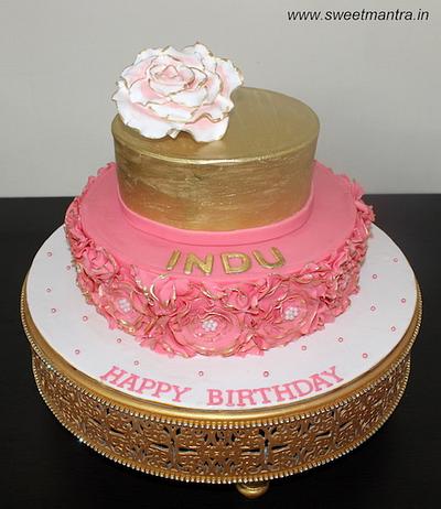 Flower cake for daughter - Cake by Sweet Mantra Homemade Customized Cakes Pune