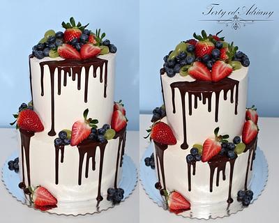 fruit with meringue cream - Cake by Adriana12