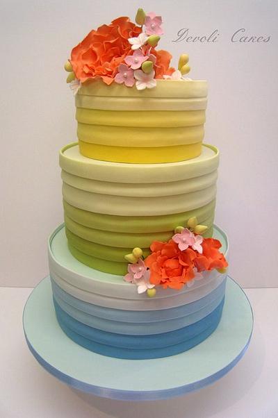 Rainbow Wedding Cake - Cake by DeVoliCakes