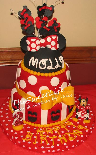 Minnie Mouse 3-tier birthday cake - Cake by Julie Tenlen