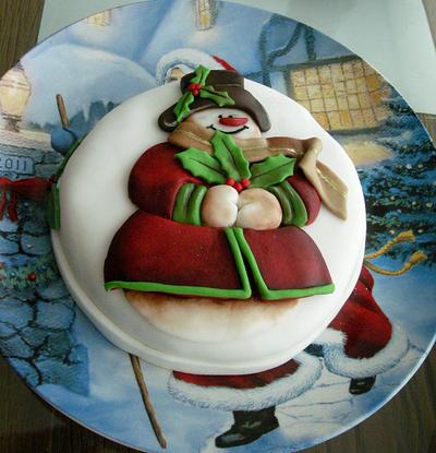 Snowman Cake - Cake by Cláudia Oliveira