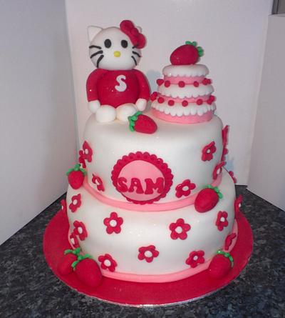 Sweet Cake Hello Kitty  cake - Cake by Krazy Kupcakes 