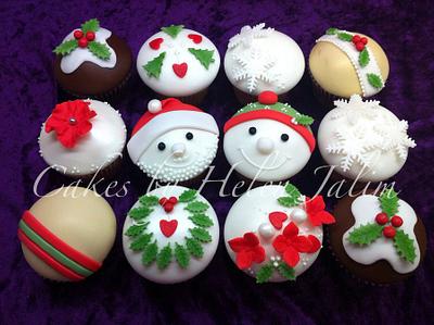 Christmas cupcakes - Cake by helen Jane Cake Design 