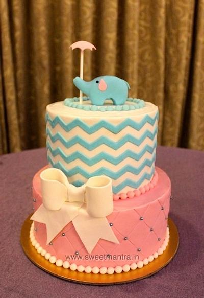 2 tier Baby Shower cake - Cake by Sweet Mantra Homemade Customized Cakes Pune