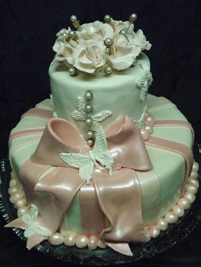Roses & Butterfly's - Cake by Katarina
