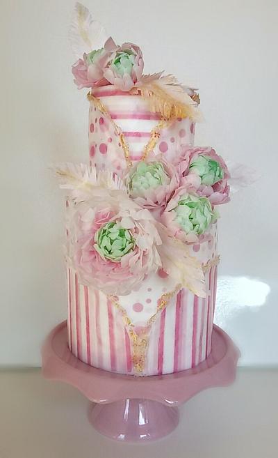 Pink Style Ranunculus - Cake by Valentina Graniero 