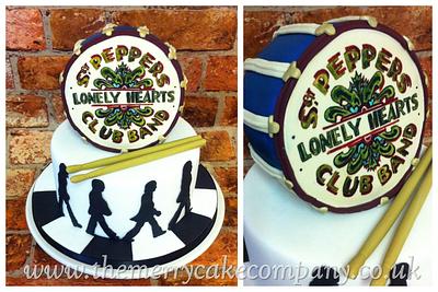 Abbey road meets Sgt Pepper  - Cake by The Merry Cake Company