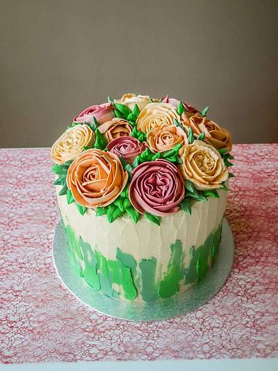 Buttercream bouquet - Cake by Silviya Dimitrova