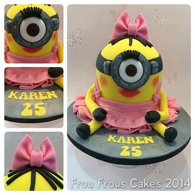 girlie minion cake - Cake by Frou Frous Cakes