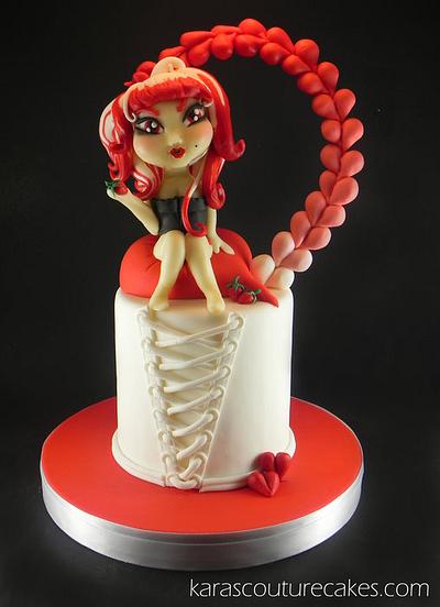 Valentine's Day (Inspired by Molly Coppini and ChokoLate) - Cake by Kara Andretta - Kara's Couture Cakes