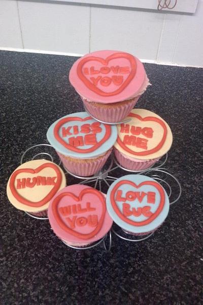 'love heart' cupcakes - Cake by amy