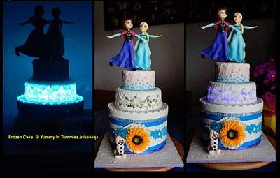 Light up Frozen Cake.  - Cake by Yummy In Tummies. 