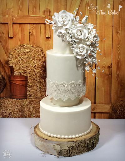 White on white wedding cake - Cake by Michelle Bauer