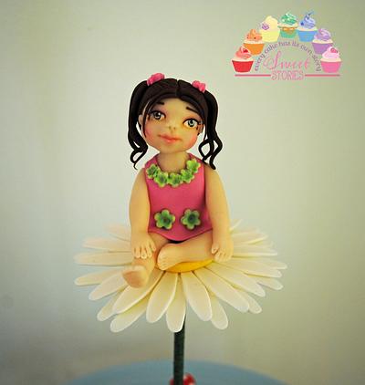 Little girl on a daisy - Cake by Karla Sweet Stories