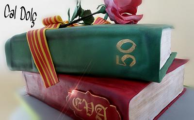 Rose & books - Cake by Marta - Cal Dolç