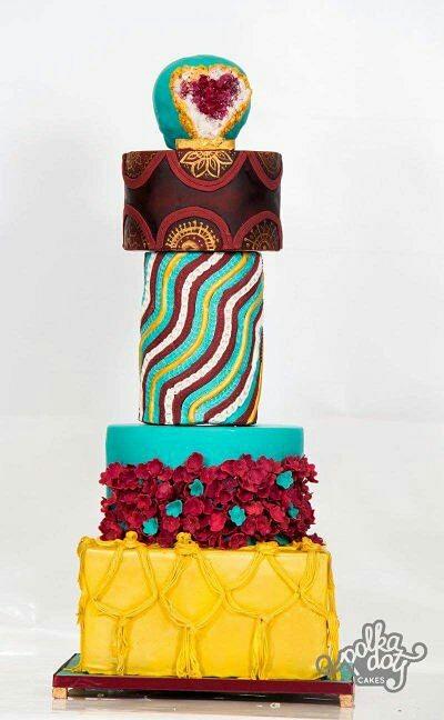 Modern wedding cake - Cake by Shikha