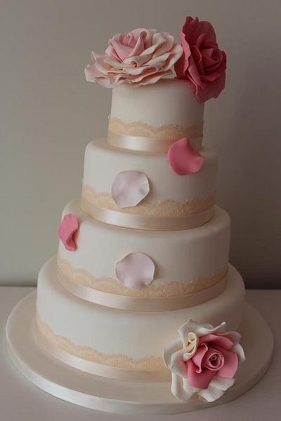 Romantic wedding cake  - Cake by Tillymakes