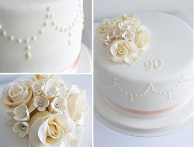 90th Birthday Cake - Cake by Sugar Ruffles