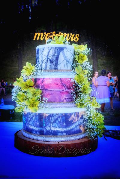 Rustic Camo Wedding Cake  - Cake by Sweet Delights By Krystal 