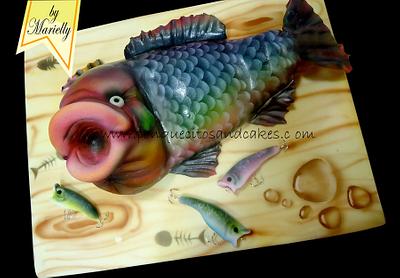 Airbrush  cake!! - Cake by Marielly Parra