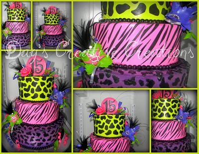Neon Animal Print with Glam - Cake by Day