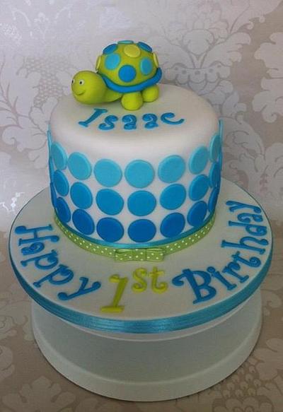 Turtle 1st Birthday cake - Cake by Carrie