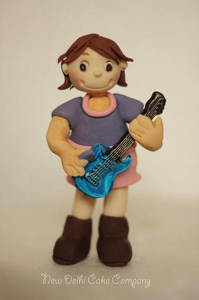 Little Guitarist Girl - Cake by Smita Maitra (New Delhi Cake Company)