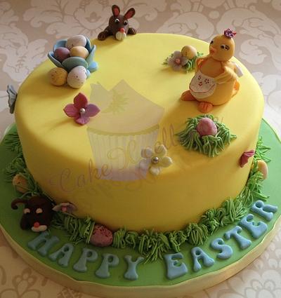 Cheeky Bunnies and Mother Chick - Happy Easter! - Cake by CakeXcellence
