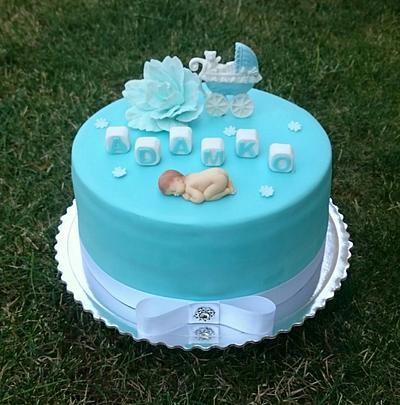 Christening cake for boy - Cake by AndyCake