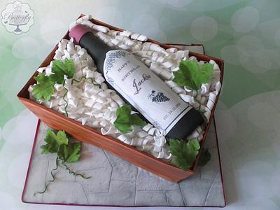 Wine bottle cake - Cake by Butterfly Cakes and Bakes