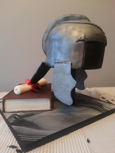 roman helmet - Cake by 2wheelbaker