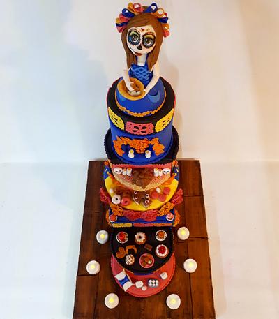 Sugar skull altar - Cake by Laura Reyes