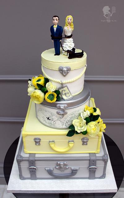 SUITCASES WEDDING CAKE - Cake by Antonia Lazarova